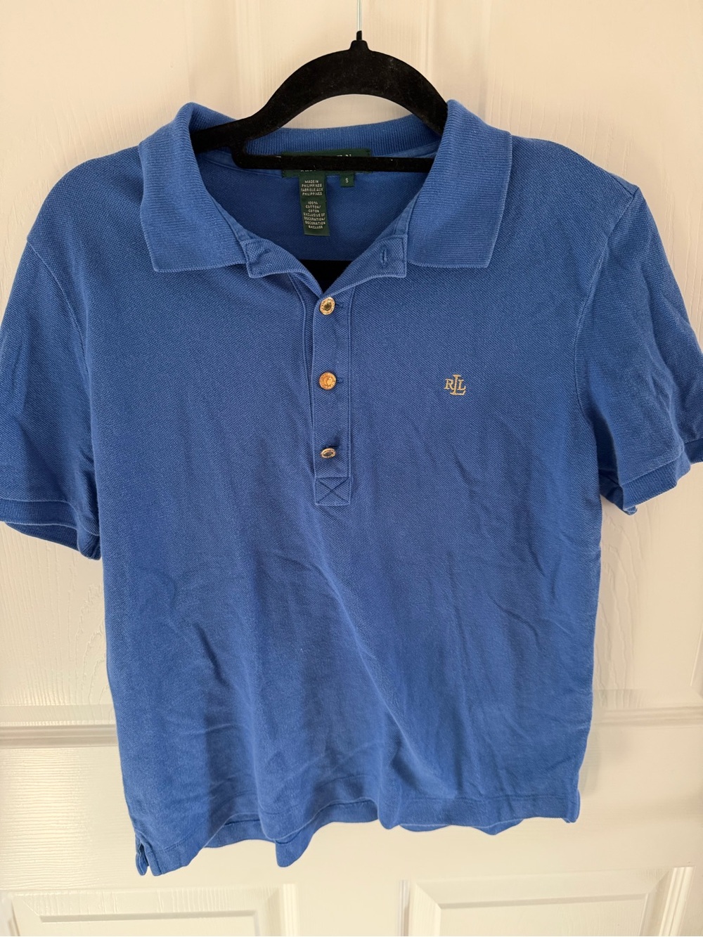 Ralph Lauren Royal Blue Short-Sleeve Polo with RL Monogram
